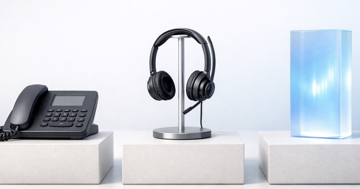 Desk checklist and phone representing a comparison of voicemail, answering services, and AI phone agents for small teams