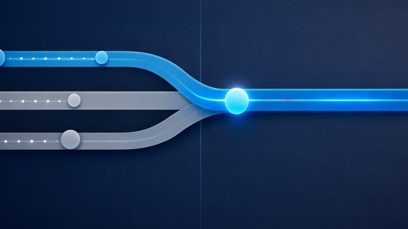Channel routing diagram representing voice-first vs chat-first decisions