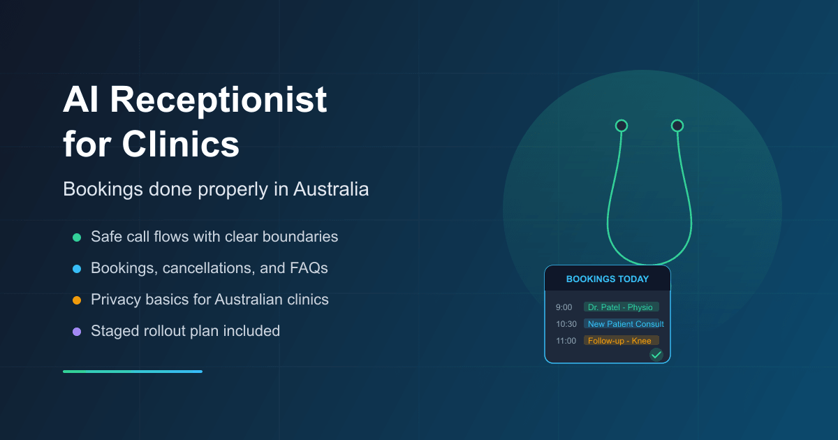 AI receptionist for clinics: booking workflow guide