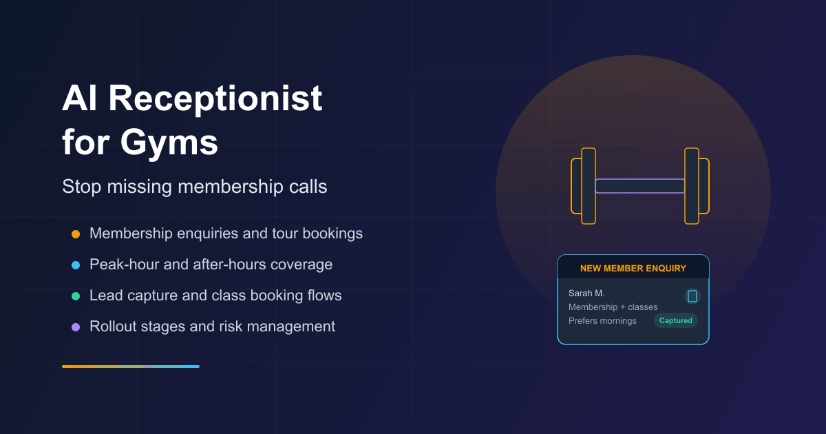 AI receptionist for gyms: membership call flow guide