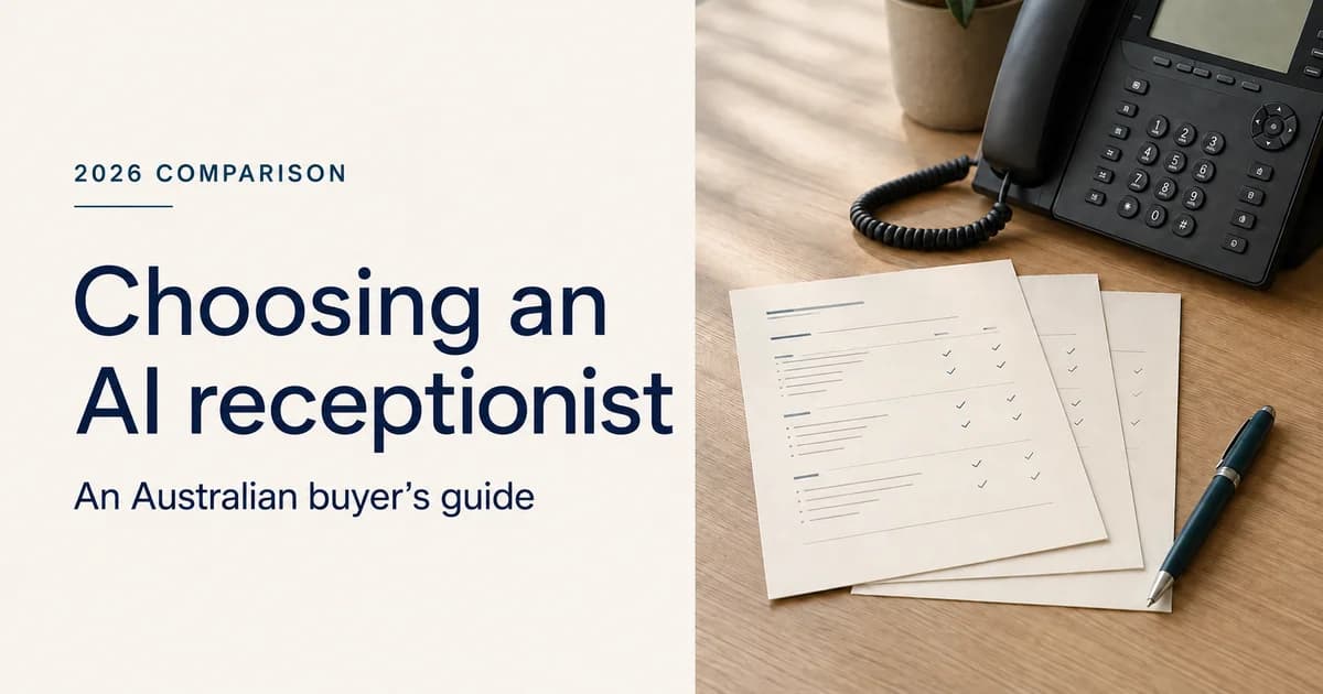 Choosing an AI receptionist: an Australian buyer guide with a desk phone and comparison checklist